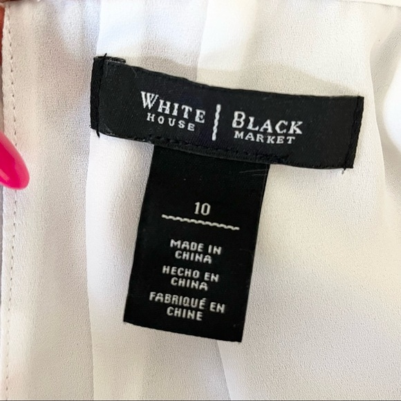 WHBM White Pink Floral Summer Dress Womens Size 10 - Picture 6 of 9